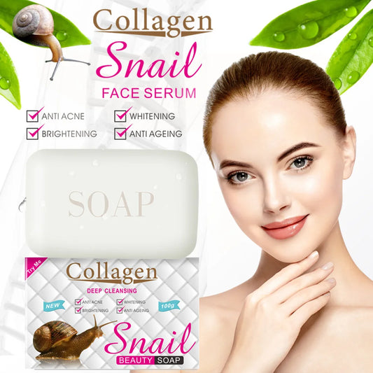 100g Snail Collagen Handmade Soap Face Body